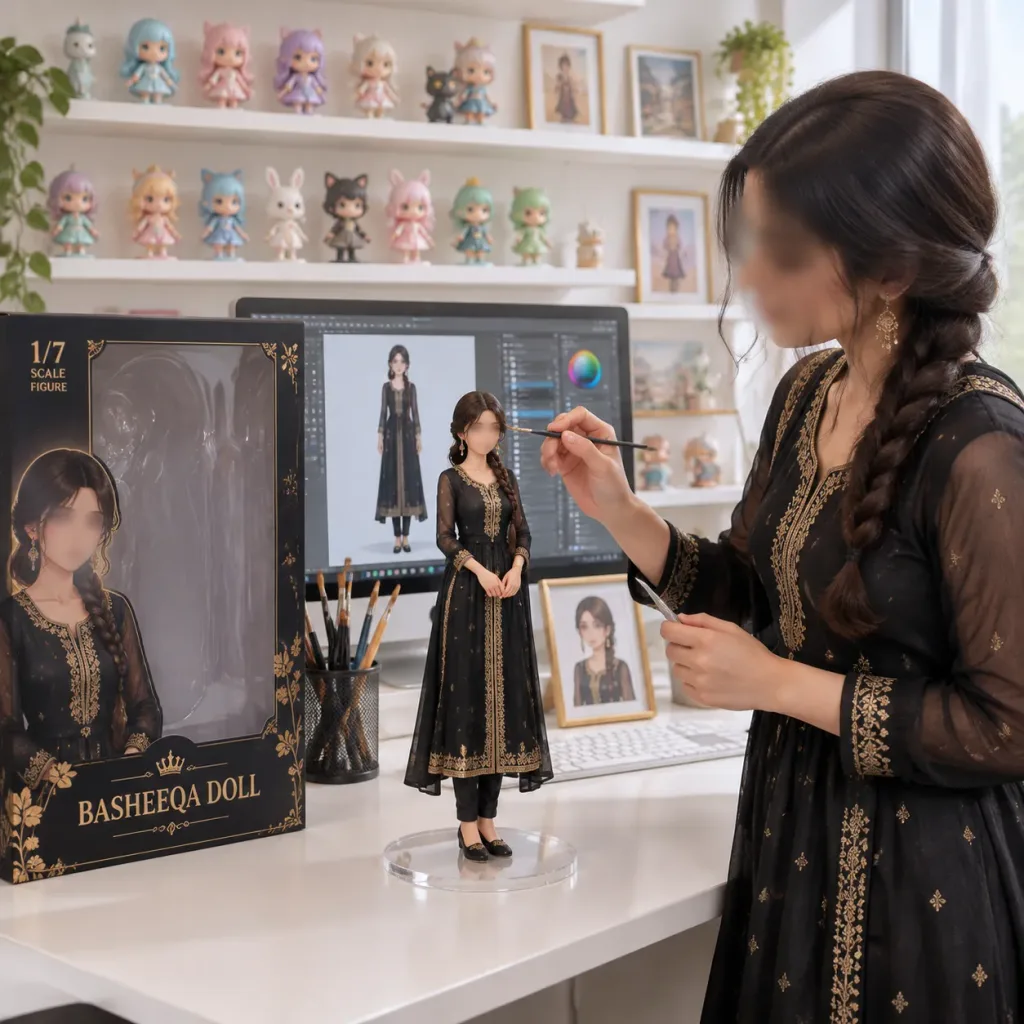 Custom Scale Figurine and Creator Desk