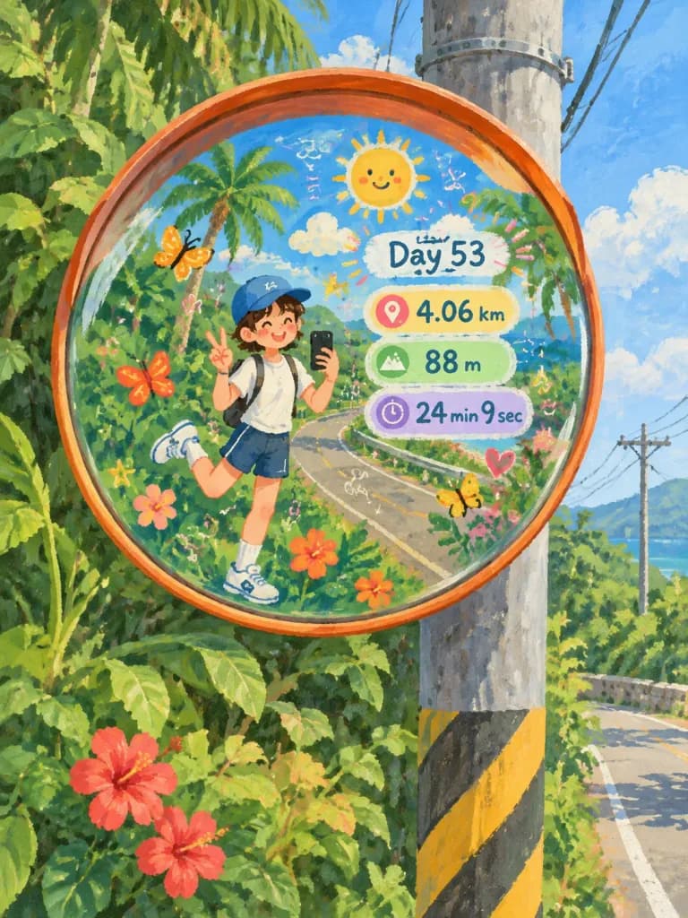 Convex Mirror Travel Journal Illustration