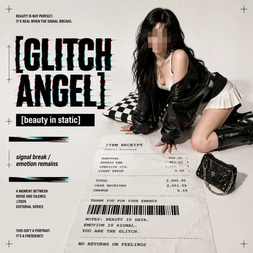 Glitch Typography Fashion Magazine Shoot