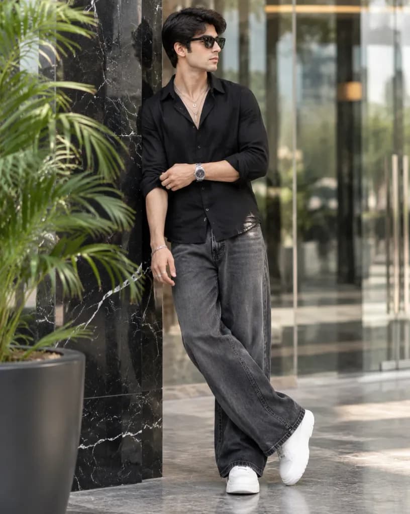 Monochrome Streetwear Luxury Fashion Portrait