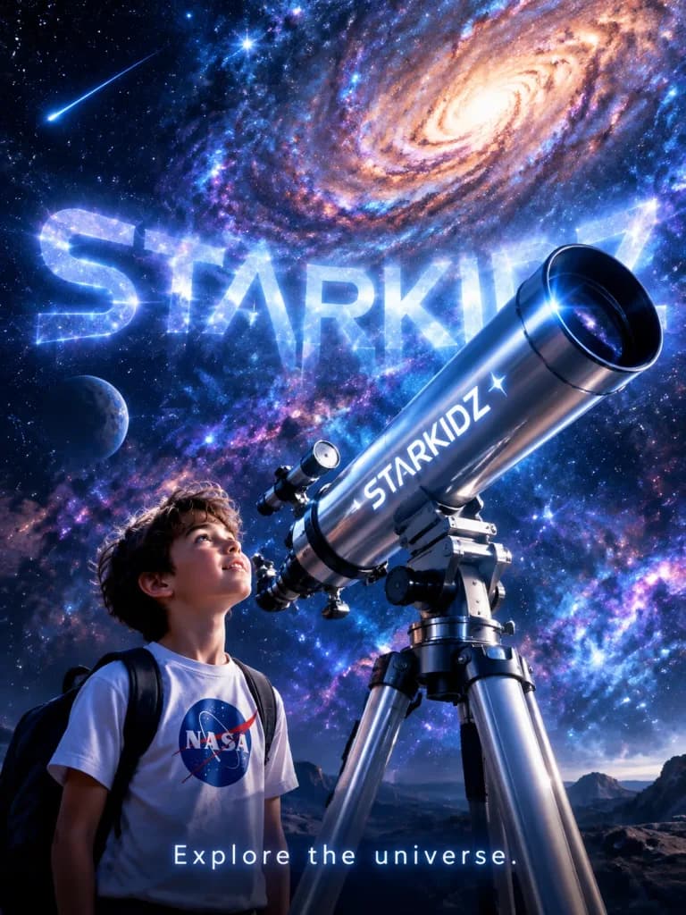 子供用天体望遠鏡の広告ポスター