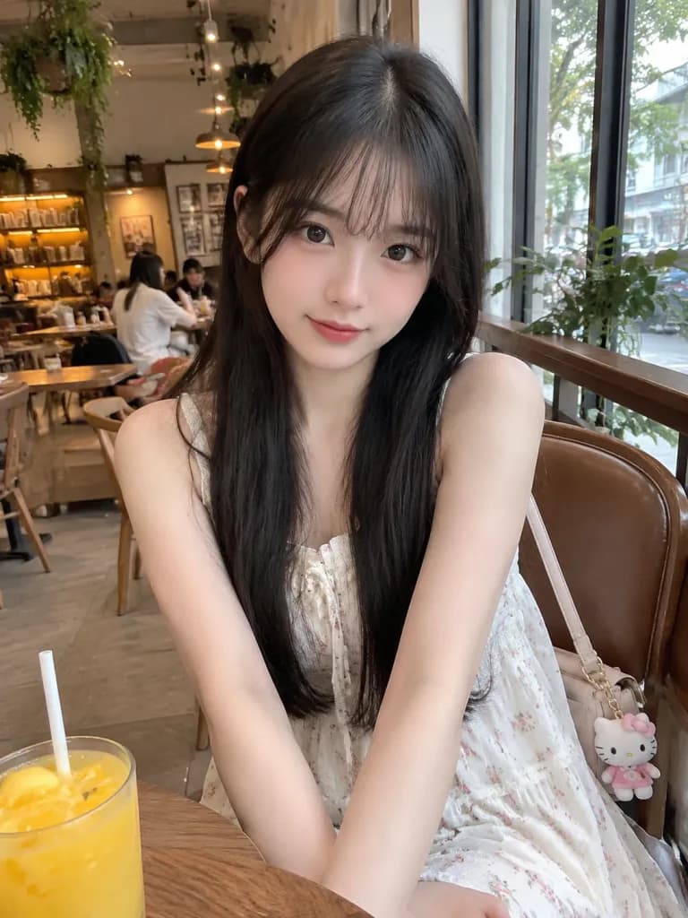 Candid Smartphone Portrait at Cafe