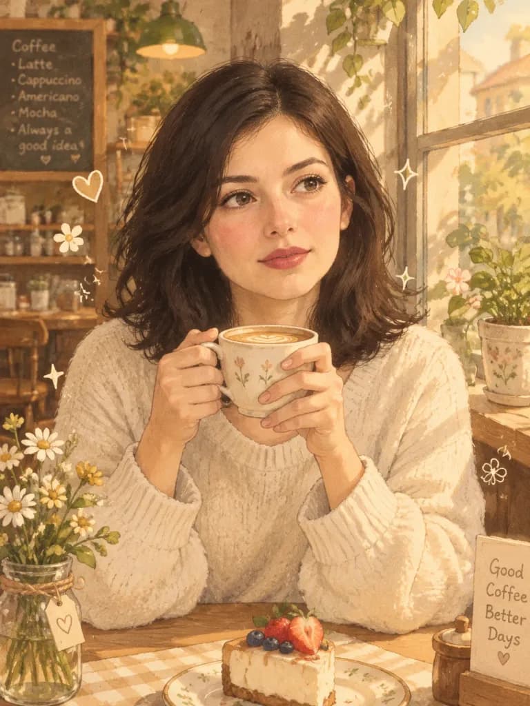 Illustration de Conte au Café Chaleureux