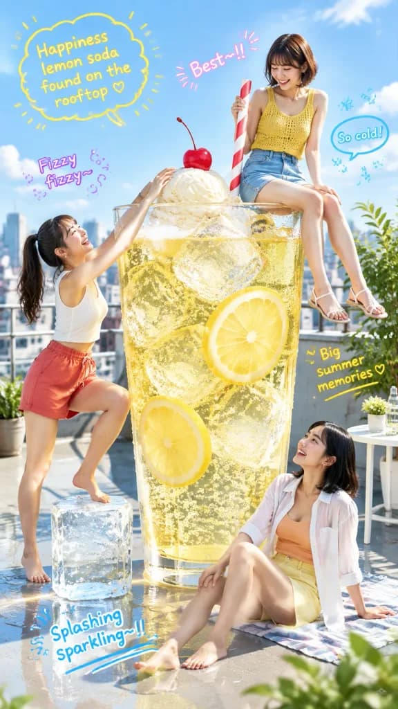 Summer Rooftop Giant Lemon Soda