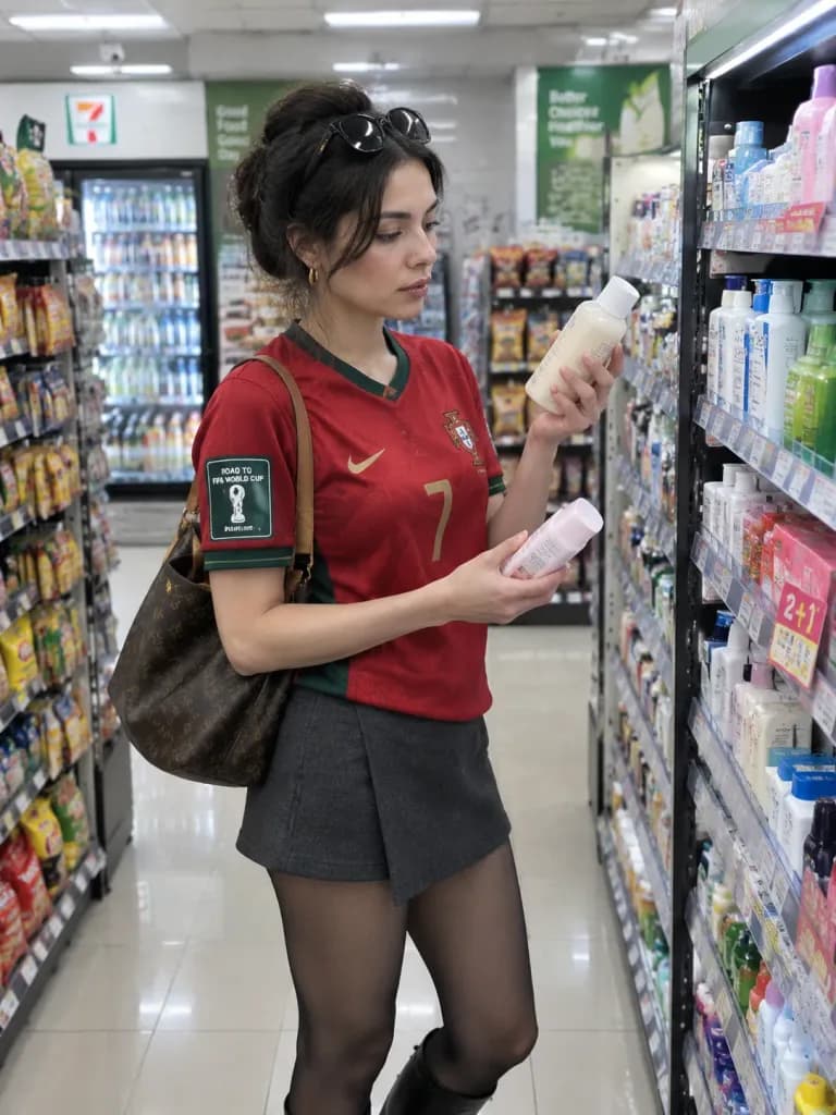 Candid Convenience Store Lifestyle Portrait