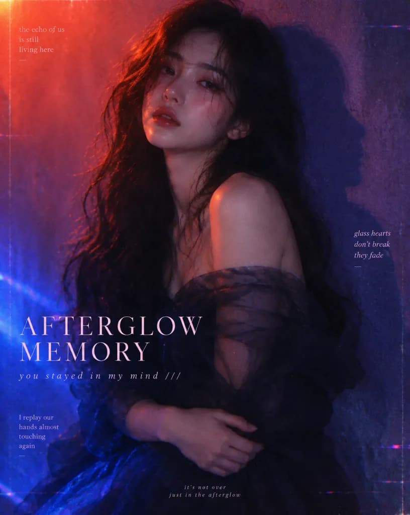 Neon Editorial Late-Night Portrait Poster