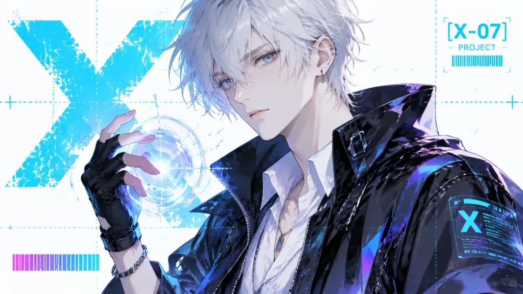 Fütüristik Techwear Anime Karakter Posteri
