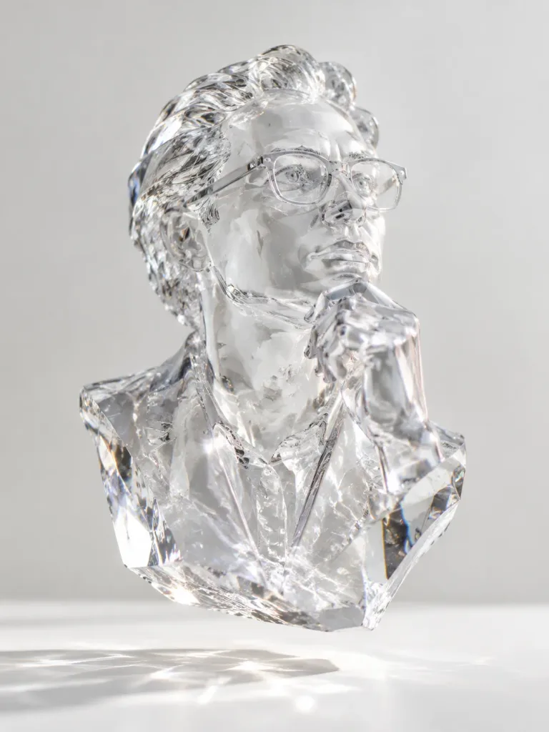 Crystal Glass Sculptural Bust