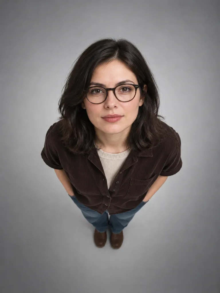 Top-Down Aerial Studio Portrait
