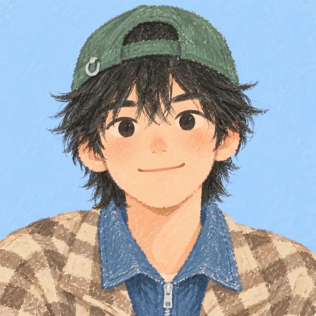 素朴なタッチの自撮り風デジタルアバター