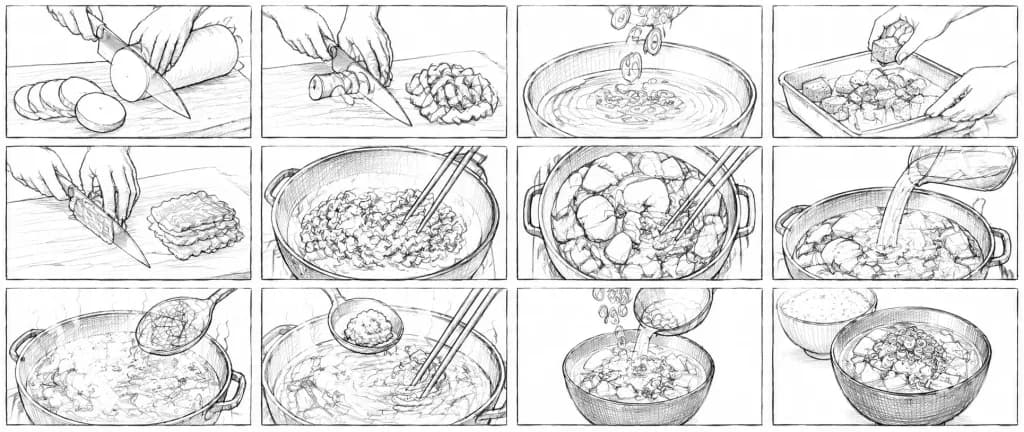 Bản Phác Thảo Storyboard Anime Nấu Tonjiru