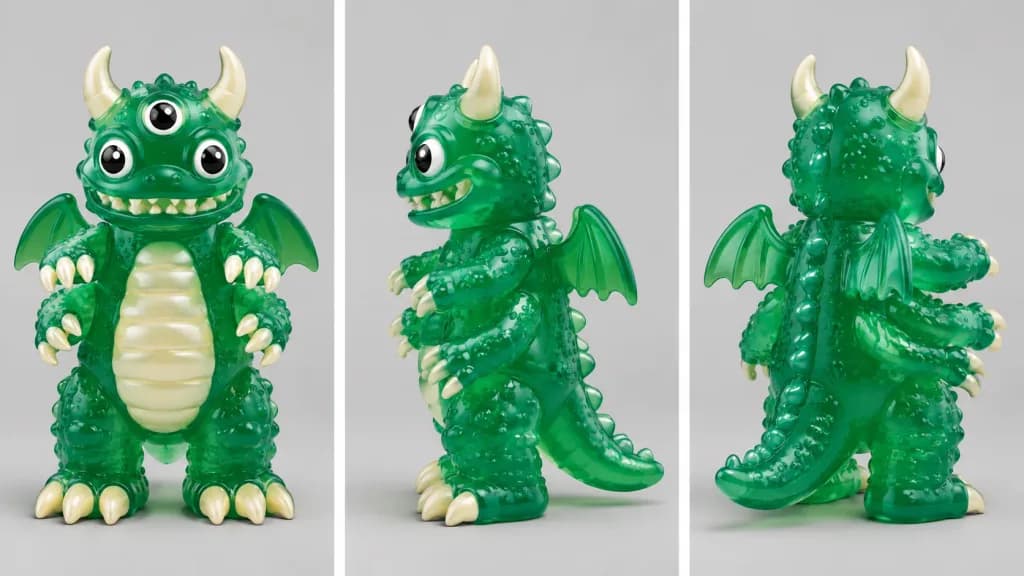 Sofubi Monster Toy Product Turnaround