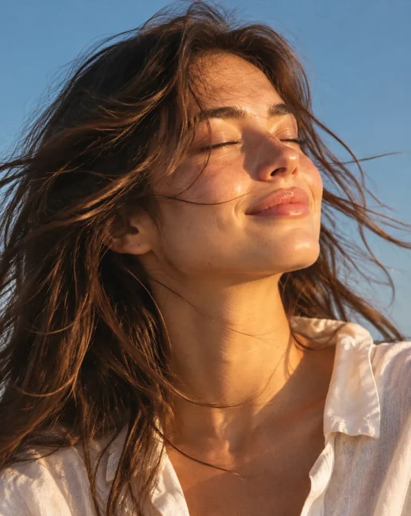 Sunlit Golden Hour Lifestyle Portrait