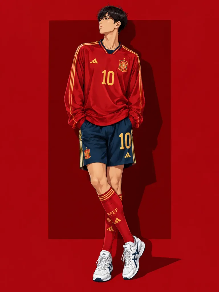 Anime Soccer Player Fashion Illustration