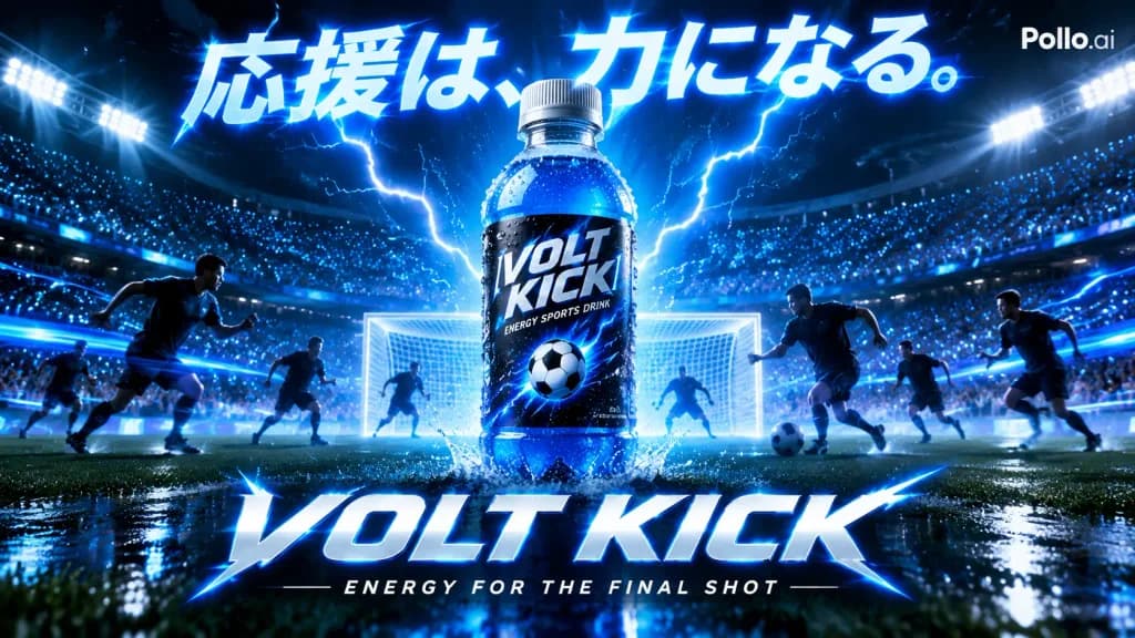エレクトリックブルースポーツ飲料広告ポスター