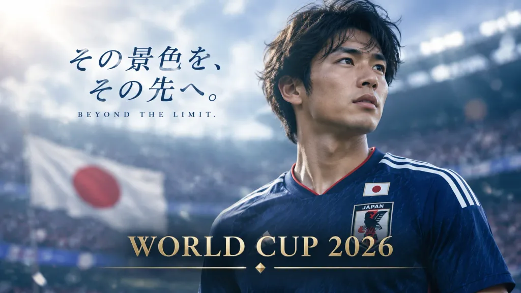 Cinematic Japan World Cup Soccer Poster