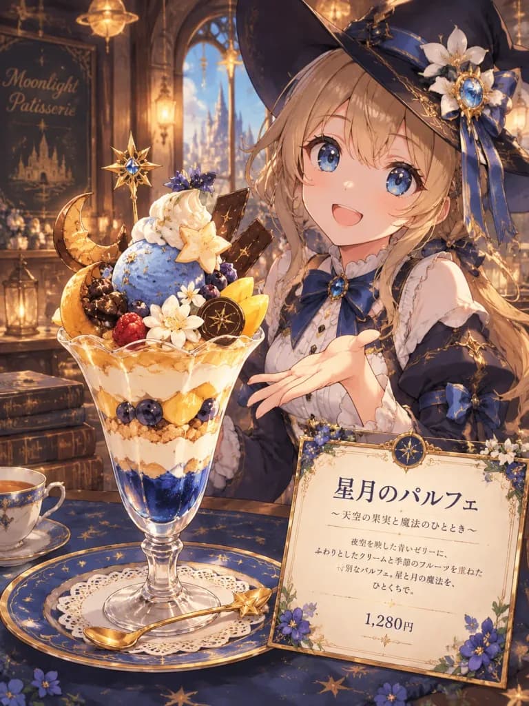 参照画像から創るファンタジーパフェ