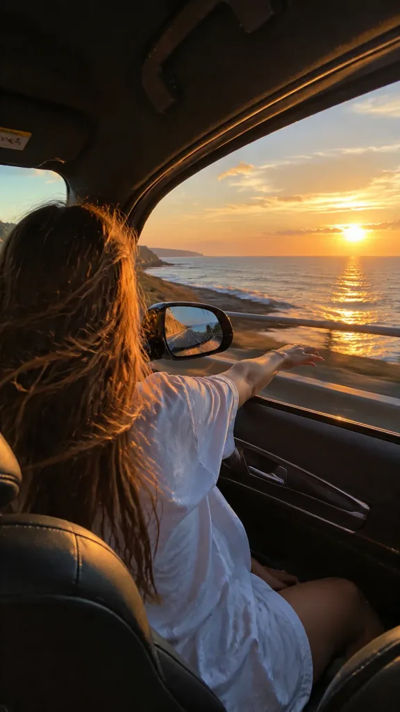 Scatto Spontaneo in Viaggio Costiero all'Ora d'Oro