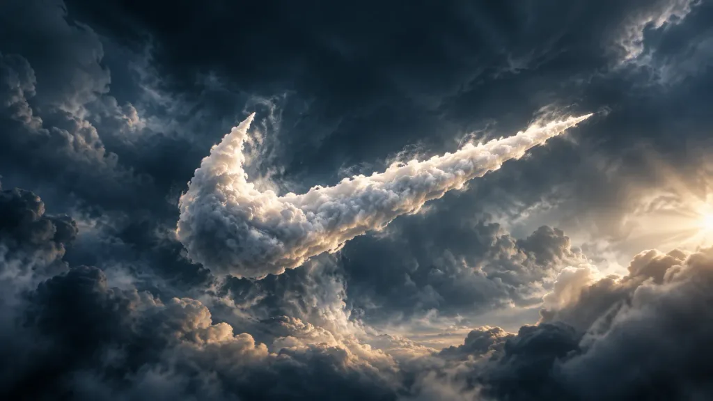 Volumetric Cloud Brand Logo in Storm Sky