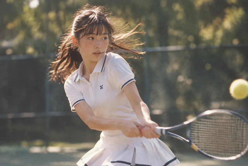 90s Film Tennis Match Action Shot