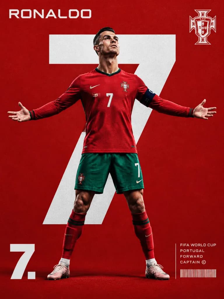Modern Football Player Editorial Poster
