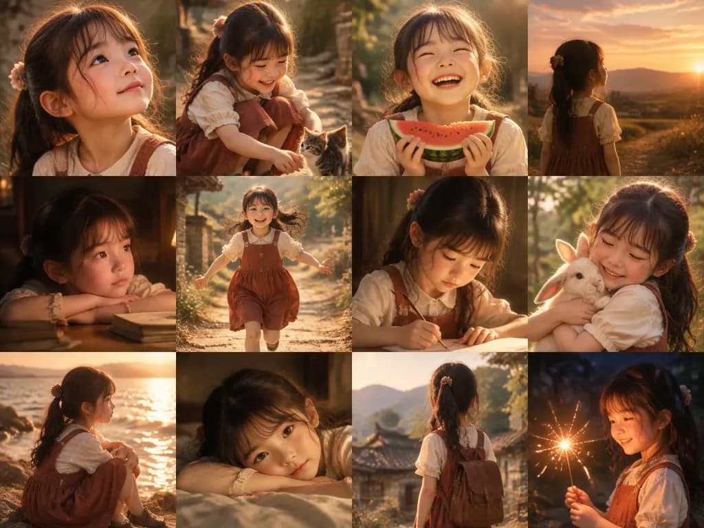 Cinematic Character Memory Grid