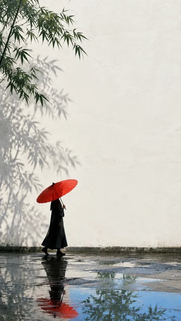Oriental Zen Silhouette Poster
