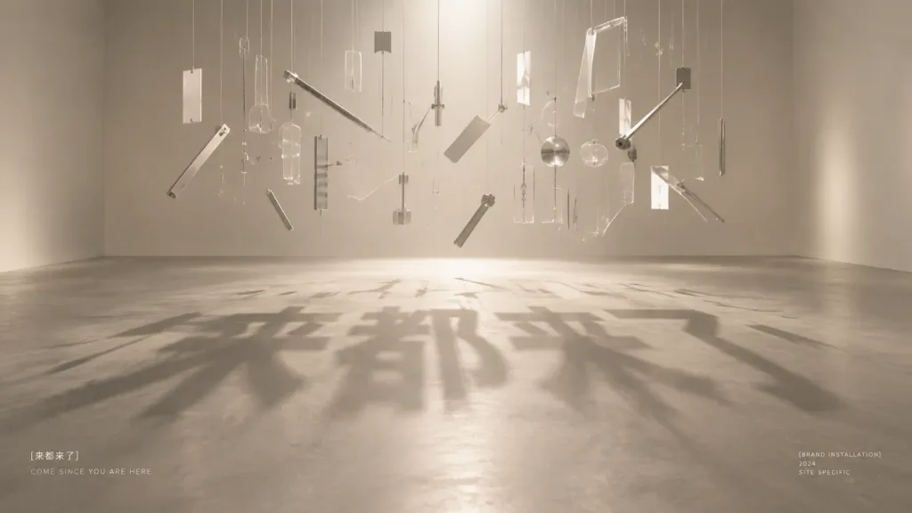 Typographic Shadow Art Gallery Installation