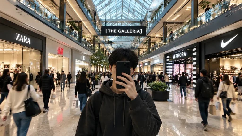 Casual Smartphone Mall Selfie