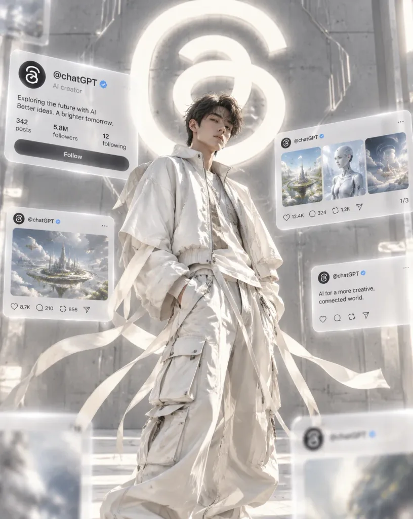 Futuristic Techwear Fashion with Social Interfaces