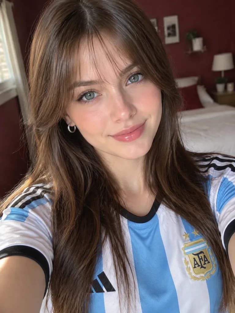 Smartphone Selfie in Football Jersey