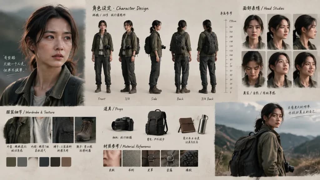 电影级角色设计提案展板