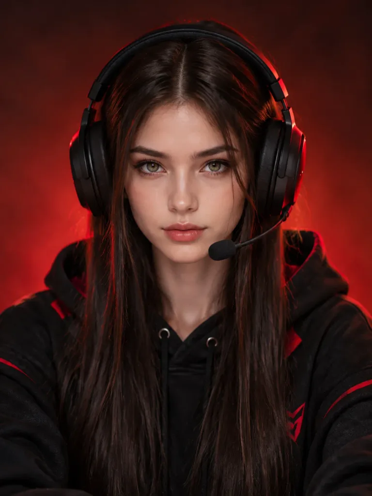 eスポーツゲーマーのスタジオポートレート