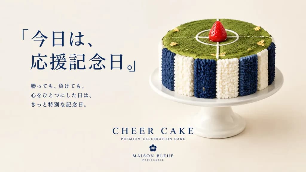 Japanese Patisserie Soccer Celebration Cake Advertisement