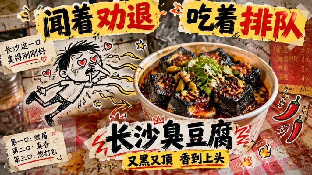 Anti-Design Stinky Tofu Street Food Poster