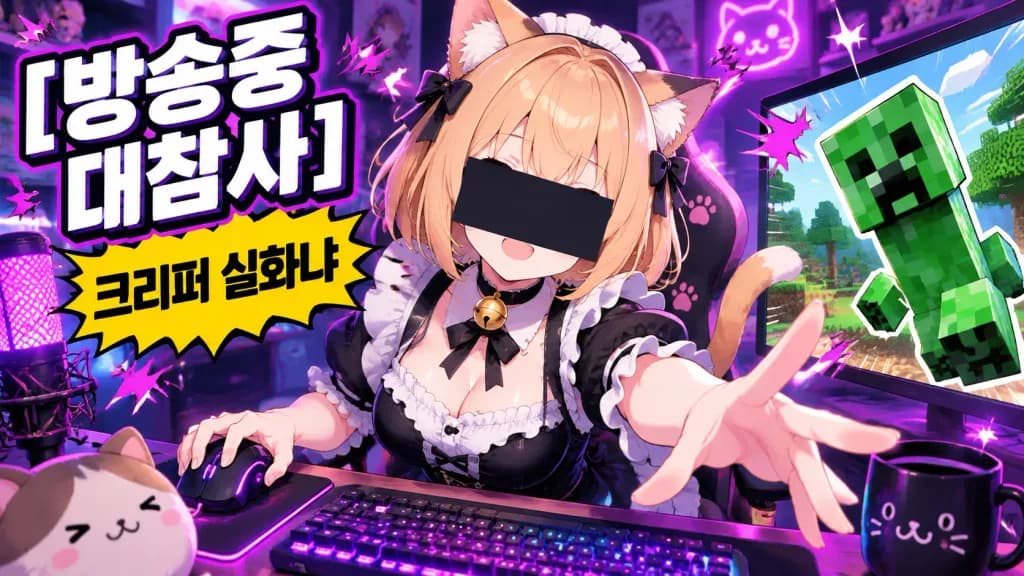 Anime VTuber Gaming Stream Thumbnail