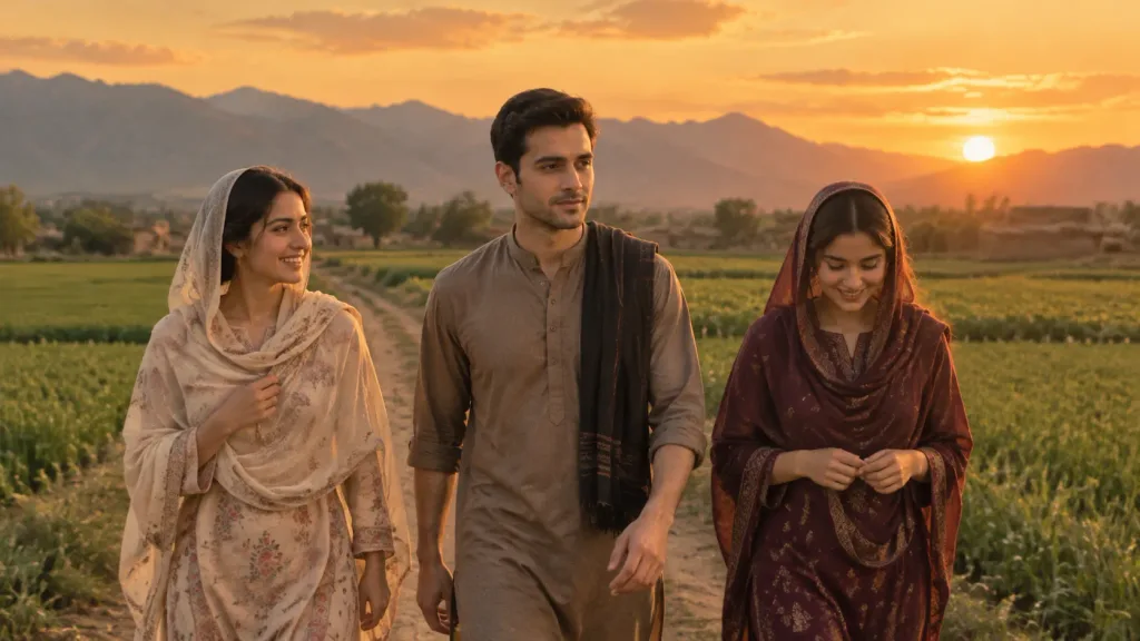 Golden Hour Rural Walking Portrait