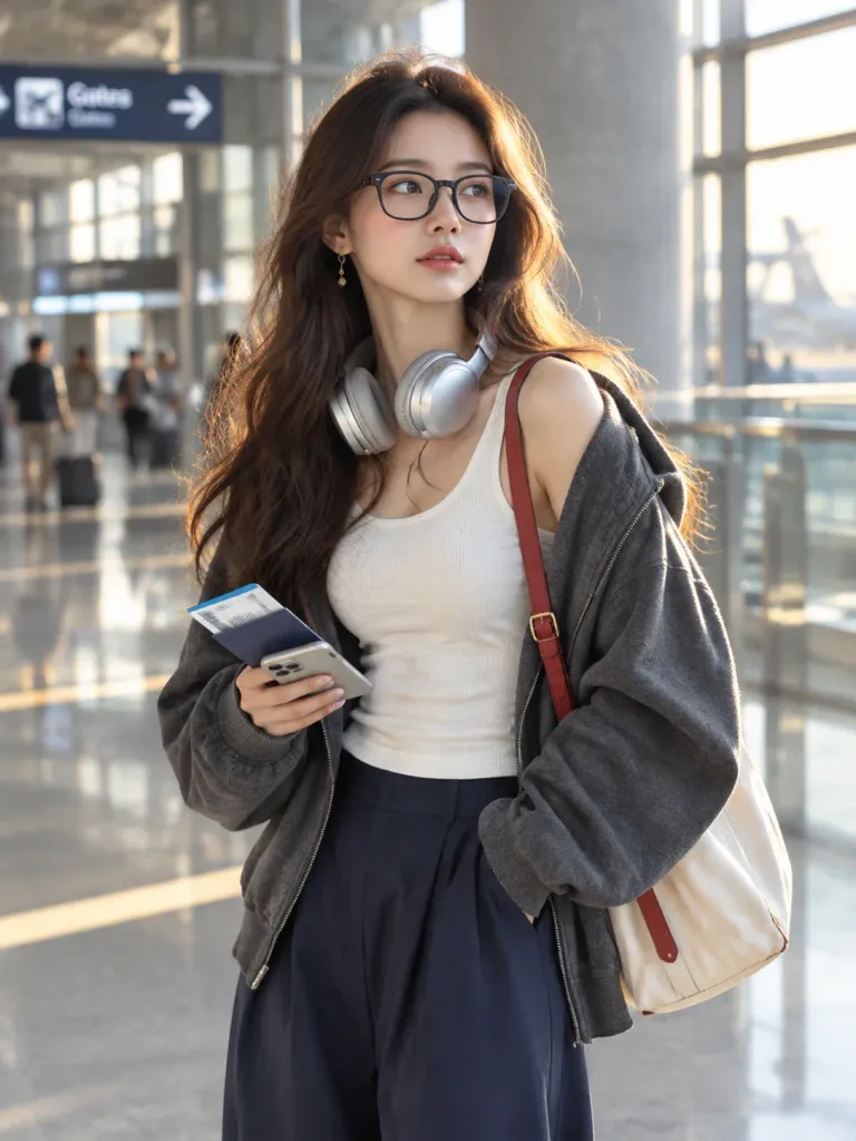 공항 패션 화보 포트레이트