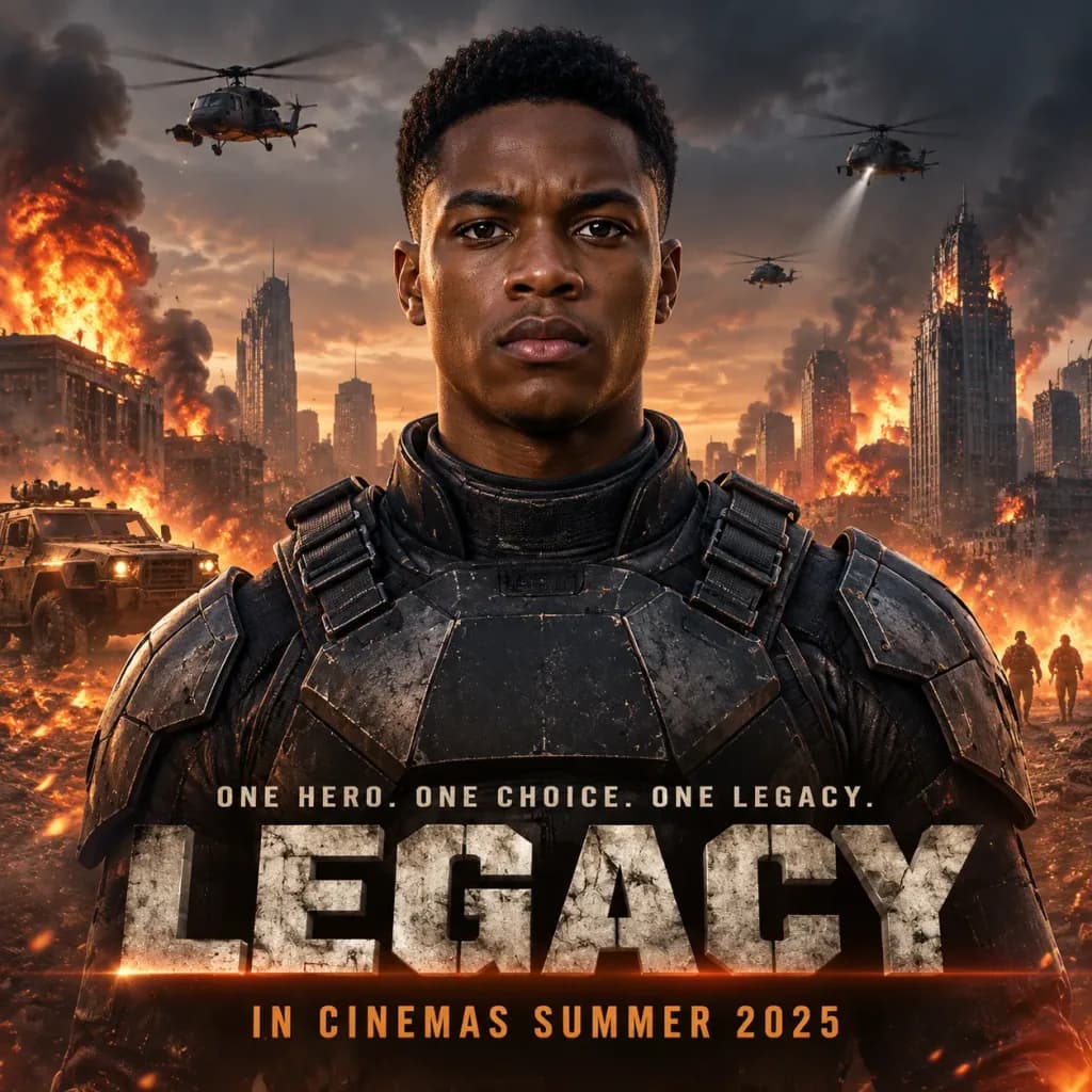 アクション映画の主役ポスター