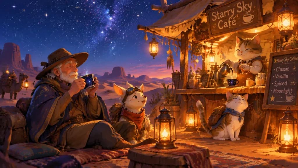 Starlit Desert Pop-Up Cafe