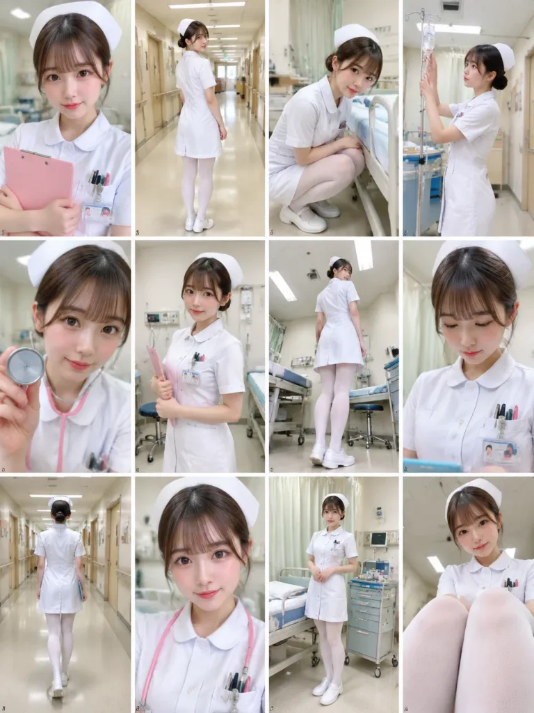 신입 간호사 병원 일상 콜라주