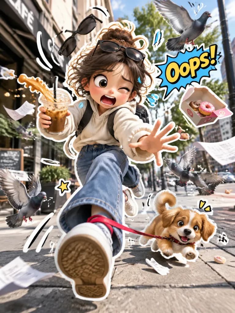 動態3D貼紙趣味動作場景