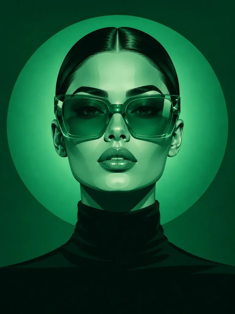 Symmetrical Modern Vector Fashion Portrait