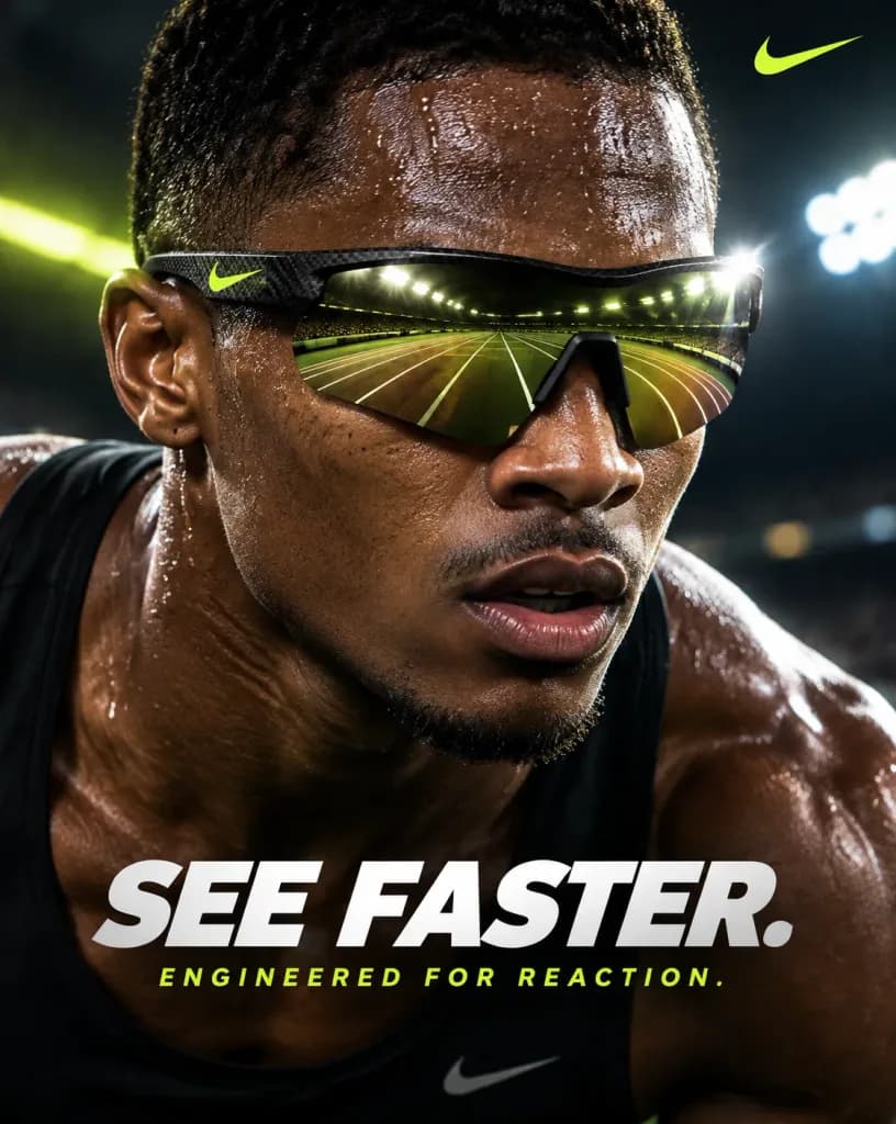 Elite Athlete Eyewear Campaign Poster