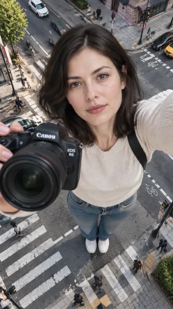 Giant Forced Perspective Street Selfie