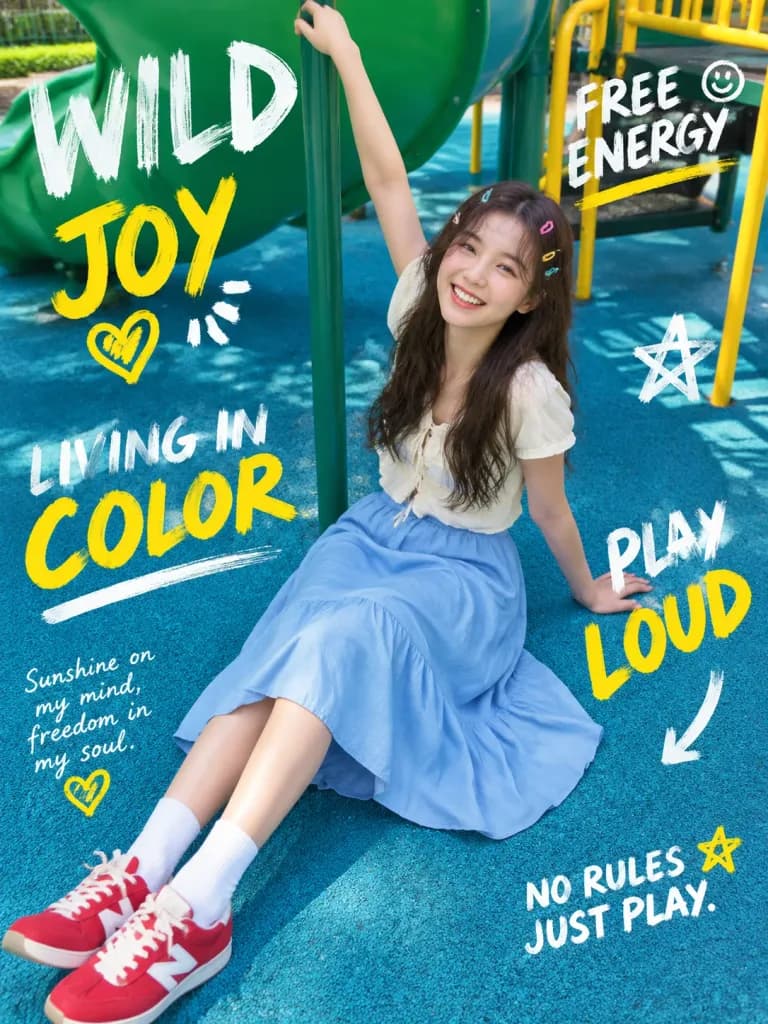 놀이터 그래피티 매거진 포스터 인물화