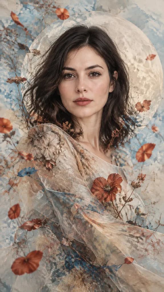 Surreal Double Exposure Fashion Portrait