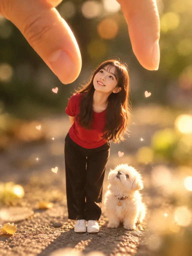 Miniature Forced Perspective Hand Portrait