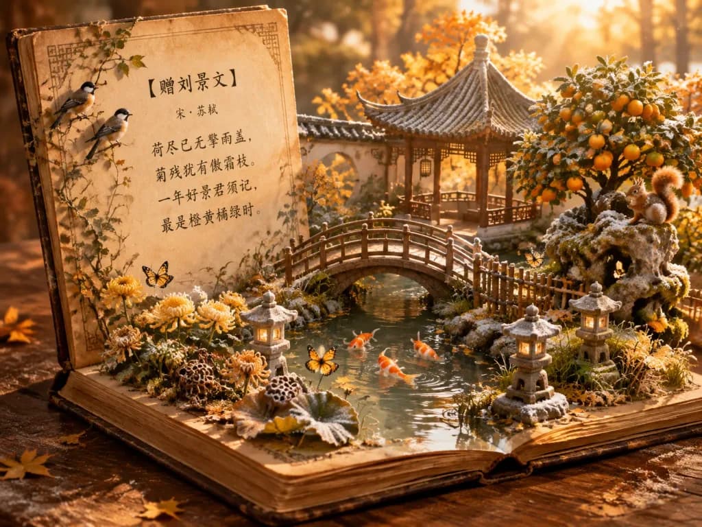 Classical Chinese Garden Autumn Pop-Up Book