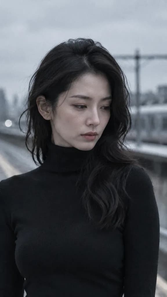 Cold Overcast Urban Film Portrait